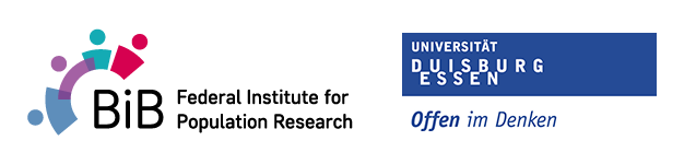 Logos of the Federal Institute for Population Research and the Universität Duisburg-Essen